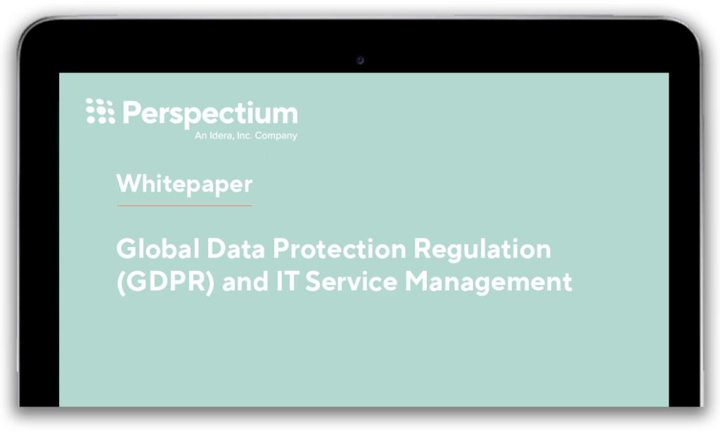 Global Data Protection Regulation GDPR and IT Service Management