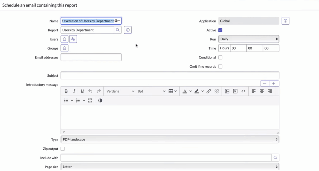 Sharing a ServiceNow Report by Email