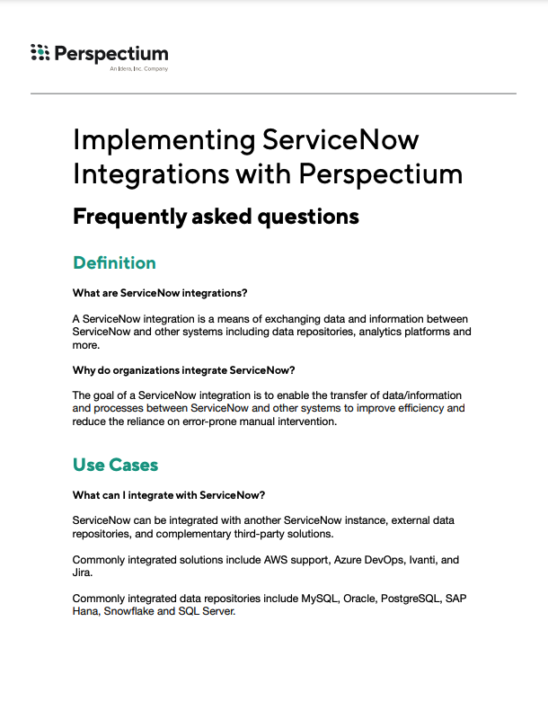 Implementing ServiceNow Integrations FAQ